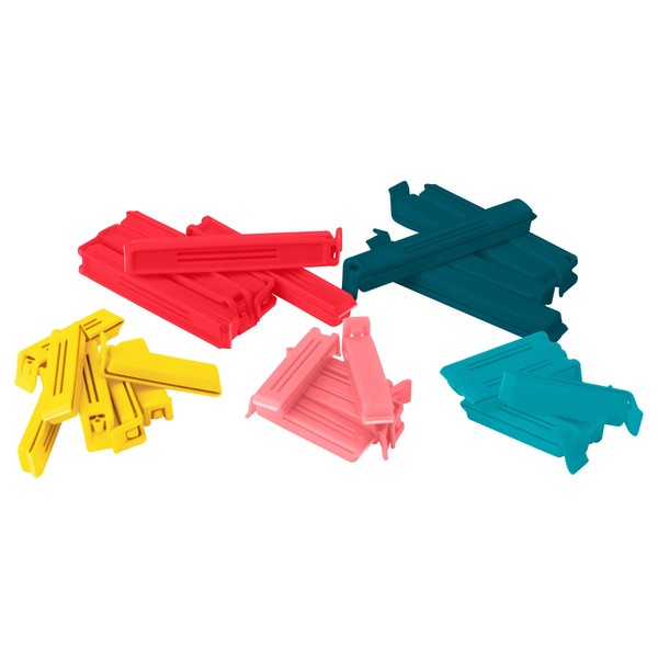 Ikea 700.832.52 Bevara Sealing clip, assorted colors, assorted sizes, 2 SETS OF 30 - 60 TOTAL
