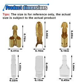 320PCS Bullet Connectors, 3.9mm 3.5mm Male & Female Crimp Terminal Connectors, Brass Bullet Connectors Kit with Insulating Sleeves, Wire Terminals Connector for Car, Truck (320PCS)