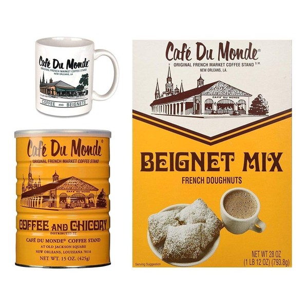 Cafe Du Monde Gift Set - Coffee, Beignet Mix, Mug - Boxed Set