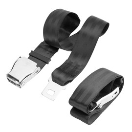 WENLISELL 2 PCS Universal Adjustable Seat Belt Extender, 7-32 Inch Airplane Seat Belt Extension Plane with Steel Buckle Clip, Car Seat Belt Extender