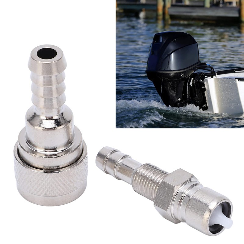 Outboard Fuel Connector, 2 Pcs Fuel Line Connector Male Female