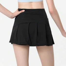 Women's All-in-One Sporty Skirt Pants for Workout & Pole Dance 04.Charcoal/M(66-77)