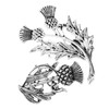 GALPADA Double Scottish Thistle Brooch 2pcs Antique Silver Tone Scottish