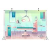 BELECO 8x6ft Fabric Cartoon Hospital Operating Room Backdrop Doctor Surgery