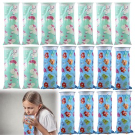 GOMETY Pack of 16 Burp Bags, Car Poop Bags, 13 x 13 x 2 cm with Ring, for Nausea and Vomiting in the Car and on the go, 700 ml on the Go Burp Bags, Zero Odour, Tear-Resistant and Safer