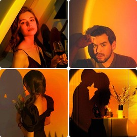 LUUMEO® Sunset Lamp Projection Led Light,180 Degree Rotation Sunset Projection Lamp, Night Light Projector Led Lamp, Romantic Projector for Home Party Living Room Bedroom Decor (Sunset)