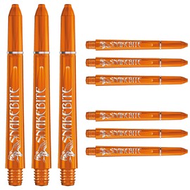 RED DRAGON Peter Wright Snakebite Signature Series Medium Orange Stems - 3 Sets per Pack (9 Shafts Total)