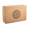 Cork Yoga Block Small with Flower of Life and Mandala