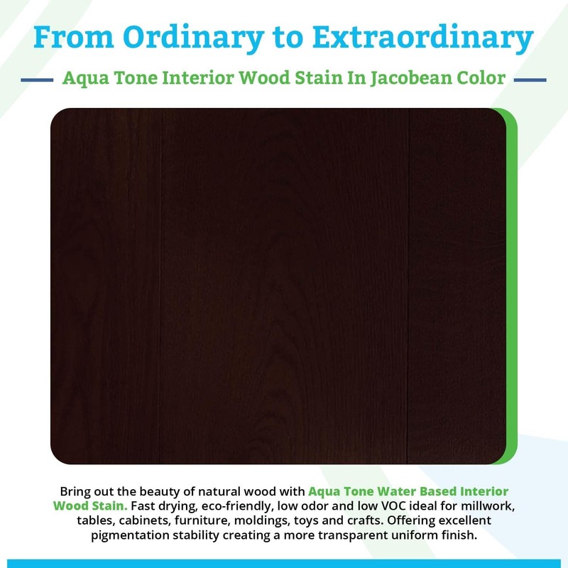 Aqua Coat Aqua Tone Water-Based Wood Stain (Gallon, Jacobean)