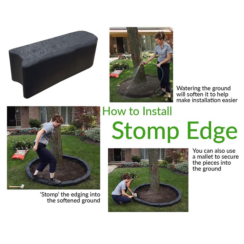 ECO GARDEN Recycled Rubber STOMP Edge Black