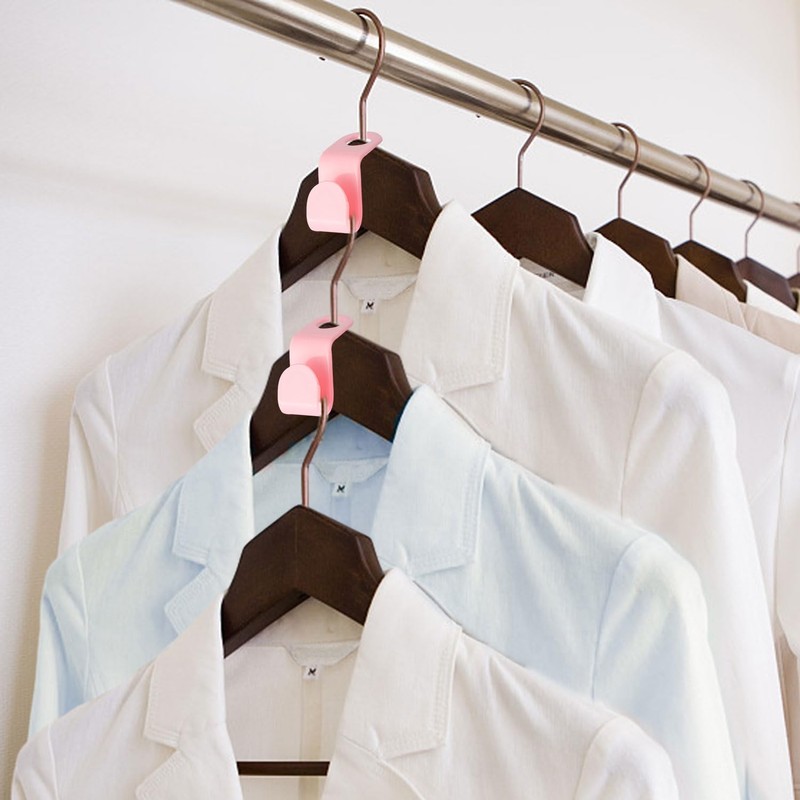 60-Piece Set Of Hanger Connection Hooks With 1 Storage Bag,