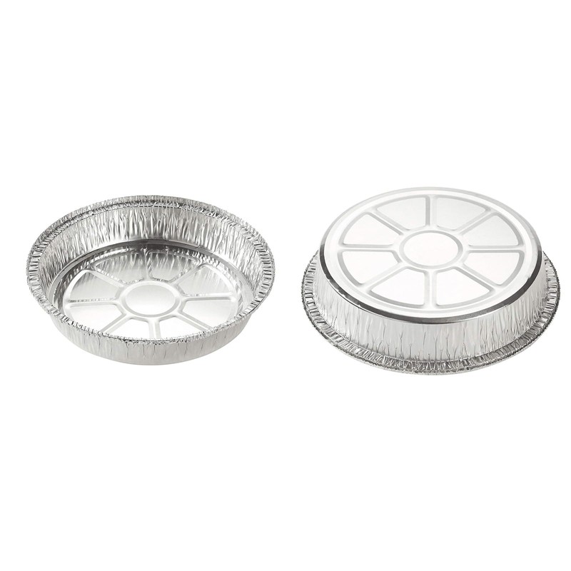 Quixotical 50pcs Aluminium Foil Pans, Round Trays, Disposable Dishes, Durable