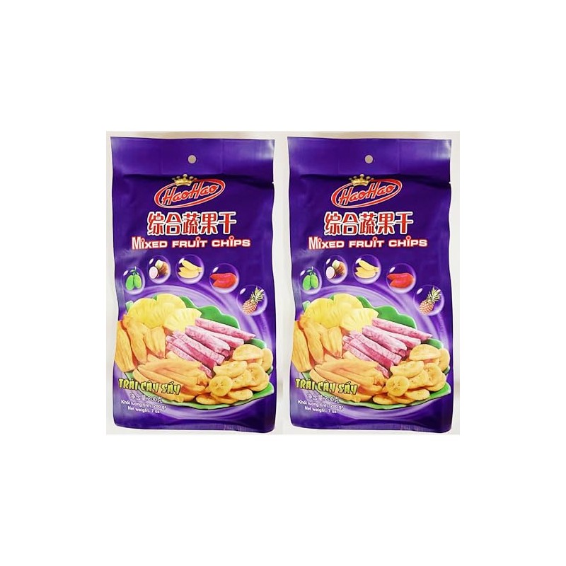 Mixed Fruit Chips, Assorted Tropical Fruits, 7 oz, Pack of