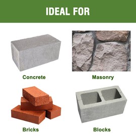 HLOFIZI 7/32" x 8" SDS Plus Hammer Drill Bits Masonry Drill Bits Carbide Tipped for Concrete, Brick, Block, Stone, 2 Pack