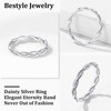 Bestyle Women's 925 Silver Ring Size J to Z, Sterling