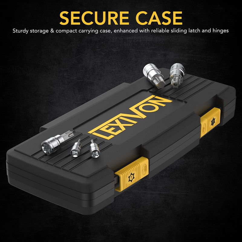 LEXIVON Master TORX Bit Socket Set, Premium S2 Alloy Steel