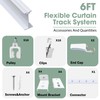 Cbsroro Flexible Bendable Ceiling Curtain Track, Room Divider Curtain Rod