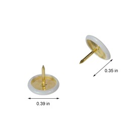 GCYQOOD 100 Pcs White Thumb Tacks， Plastic Flat Thumb Tacks，0.39 inches Round Tacks， Push Pins for The Wall for Bulletin Boards, Cork Board， School, Home， Photo Wall, Reuse (100, White)