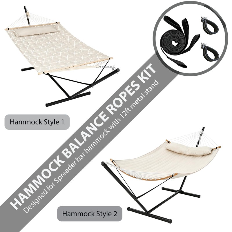 Hammock Balance Ropes Kit Designed for Double Spreader Bar Hammock