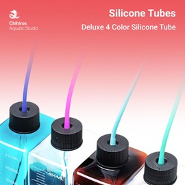 Chihiros Deluxe 4 Color Silicone Tube - 10 Ft Colored Silicone Dosing Tube for Saltwater/Freshwater Aquarium Nutrient Dosing, Tubing for Fish Tank Dosing Pump Systems - 2/4mm ID/OD