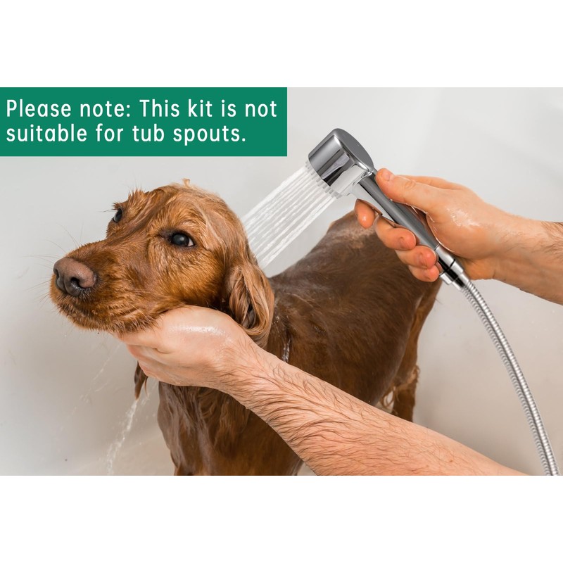 3 Mode Dog Shower Attachment, High Pressure Handheld Sprayer with