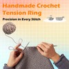 4 anillos de ganchillo para tejer para dedos de metal,