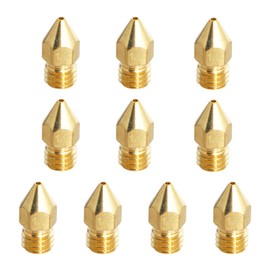 Aopin M6 1.75mm Extruder Nozzle 3D Printer 1mm / 0.039" Brass 3D Printer Extruder Nozzle 10 Pcs
