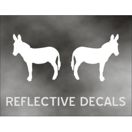 Avery Dennison Reflective Decal Sticker 2X DONKEY for truck car horse mule jackass trailer WS