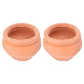 Zerodeko 2pcs Miniature Flower Pot Small Clay Pots Dollhouse Flower Pot Tiny Flower Pot Nursery Pots Small Clay Flower Pot Plant Containers Mini Flower Crafts Succulents Ceramics