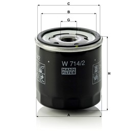 MANN-FILTER W 714/2 Oil Filter - CARS + TRANSPORTERS