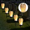 Hortsun 2 Pieces Garden Angel LED Solar Outdoor Lights Eternal