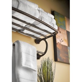 Moen YB2894ORB Eva Bathroom Hotel -Towel Shelf, Oil-Rubbed Bronze