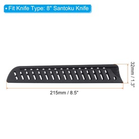 PATIKIL PP Safety Knife Cover Sleeves for 8" Bread Knife, 2 Pack Knives Edge Guard Blade Protector Universal Knife Sheath Portable for Kitchen, Black