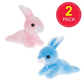Baker Ross FX464 Bunny Plush - Pack of 2, Soft Toy Easter Party Bag Fillers