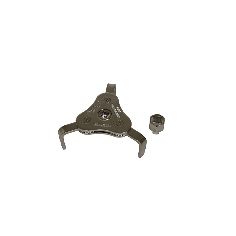 Lisle 63830 61-124mm 3 Jaw Wrench & Adapter