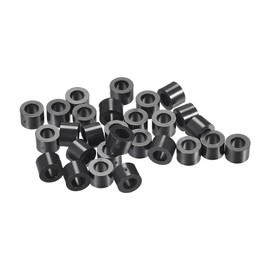 uxcell ABS Round Spacer Washer ID 4.2mm OD 7mm L 5mm Plastic Standoff for 3D Printer TV Wall Mounting Electrical Outlet, Black, 100Pcs
