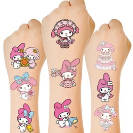 40 Sheets Melody Temporary Tattoos Birthday Themed Party Supplies Decoration Favors Cartoon Cute Sticker for Kids Boys Home Activity Class Prizes Carnival Christmas Rewards