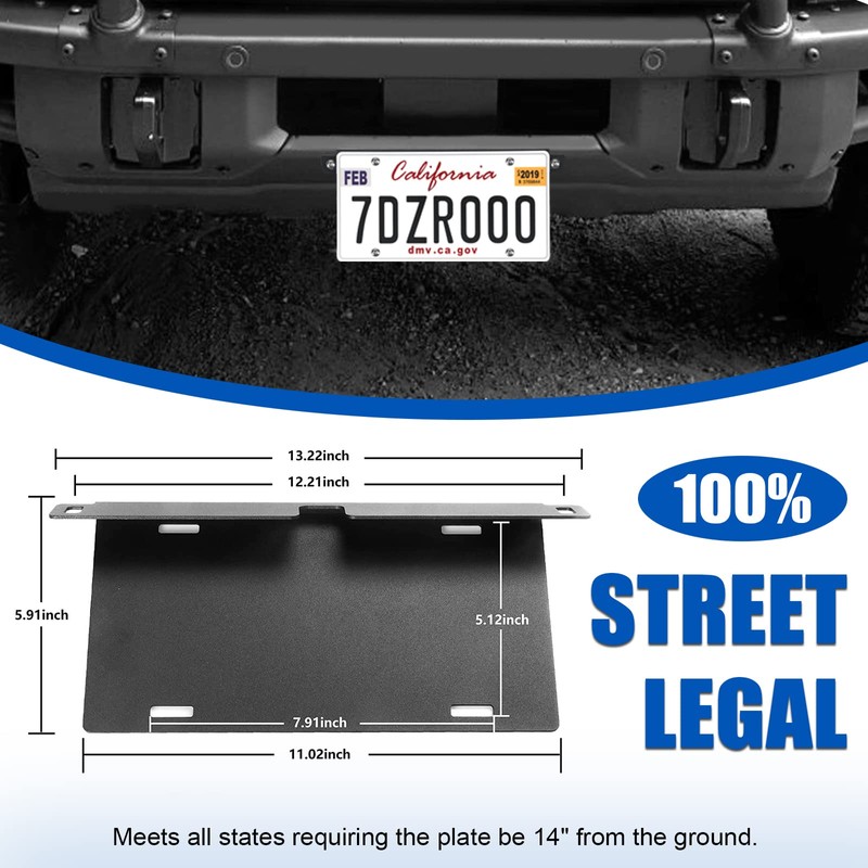 LINKCRO Front License Plate Frame for Ford Bronco, Aluminum Alloy