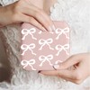 MAYCARI Jewelry Box with Cute White Bow Pattern Design, PU