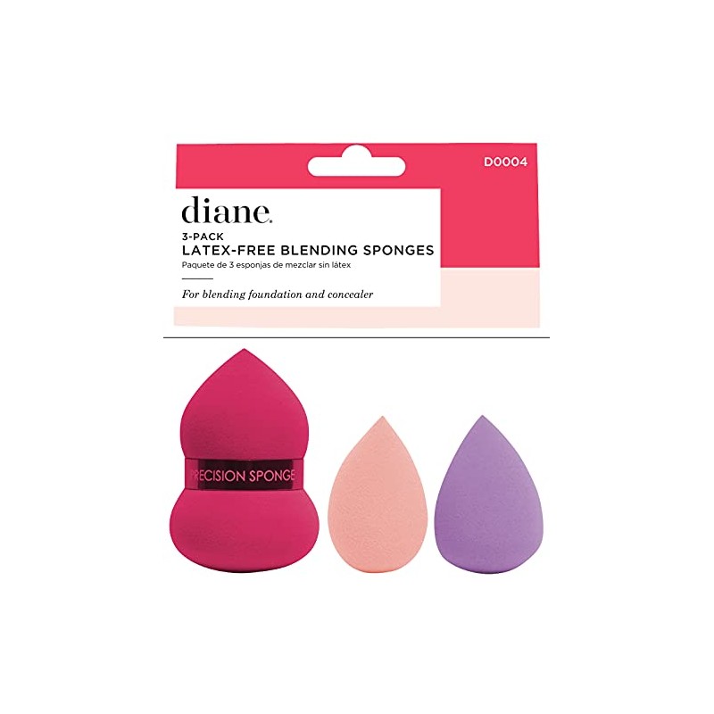 Diane D0004 Latex-Free Makeup Cosmetic Blending Sponges - 3 Pack