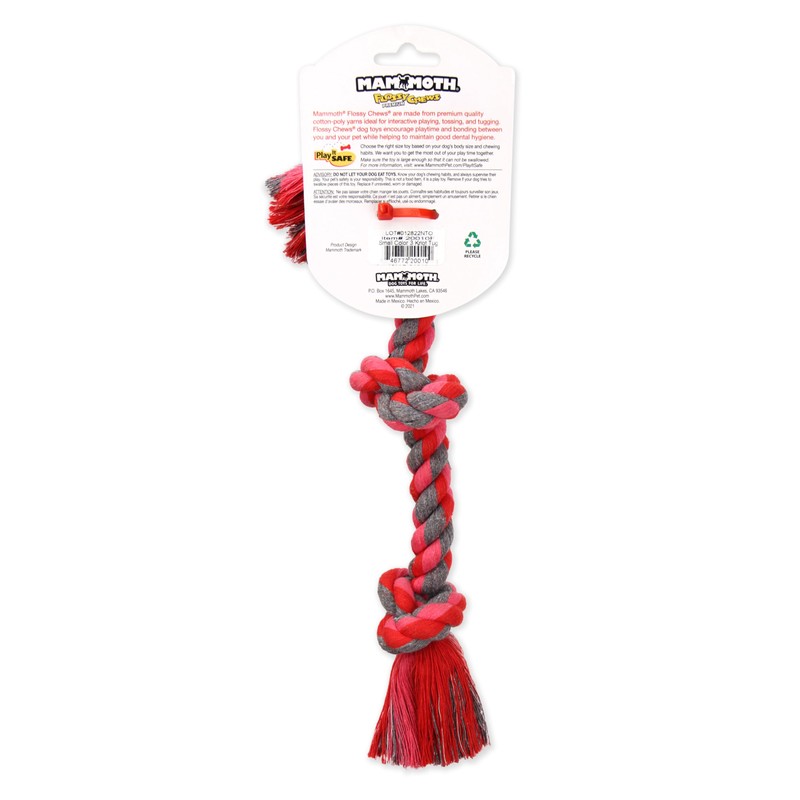 Mammoth Flossy Chews Color Rope Tug – Premium Cotton-Poly Tug