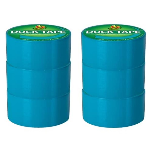 Duck Brand Duck Color Duct Tape, 6-Roll, Tranquil Teal (1265020_C)