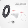 20pcs GU10 MR16 Spotlight Retaining Spring Clips, 44-56mm Diameter, Metal