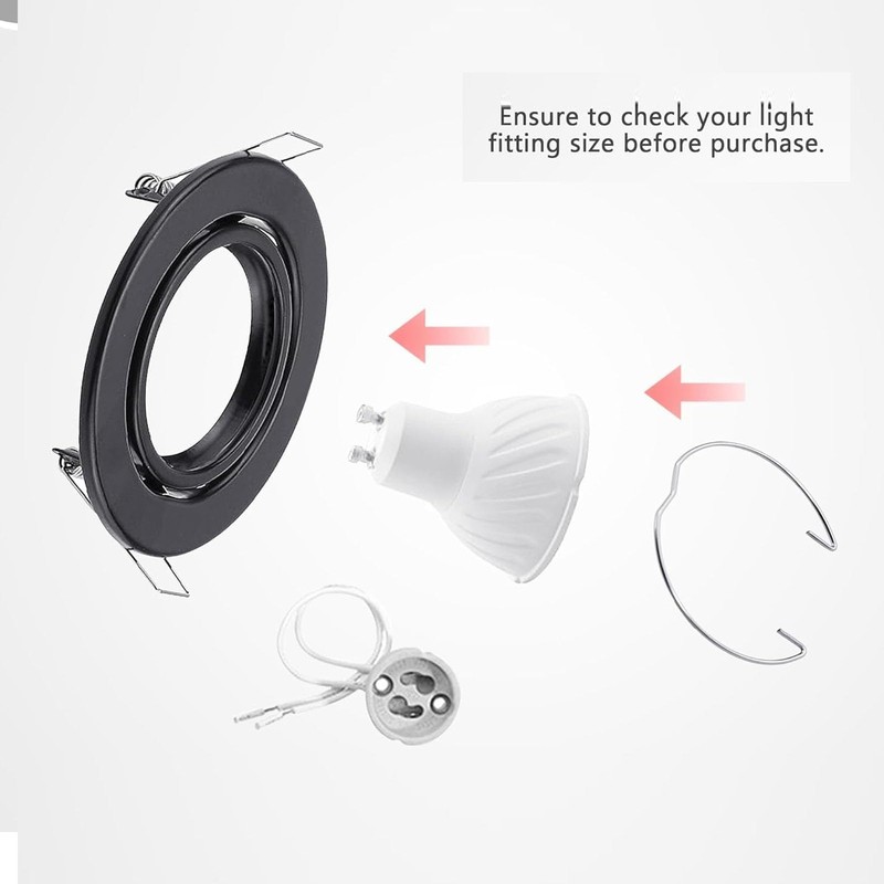 20pcs GU10 MR16 Spotlight Retaining Spring Clips, 44-56mm Diameter, Metal