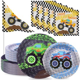 Monster Truck Party Plates and Napkins Monster Truck Party Decorations Monster Truck Party Favor Monster Truck Party Supplies Serves 20 Guests