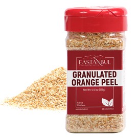 Eastanbul Granulated Orange Peel, 4.41oz, Dried Orange Peel for Baking, Cooking, Marinades, and Rubs, Perfect for Tea, Granulated, Citrus Spice, Mediterranean Spice, Gluten Free, No Preservatives