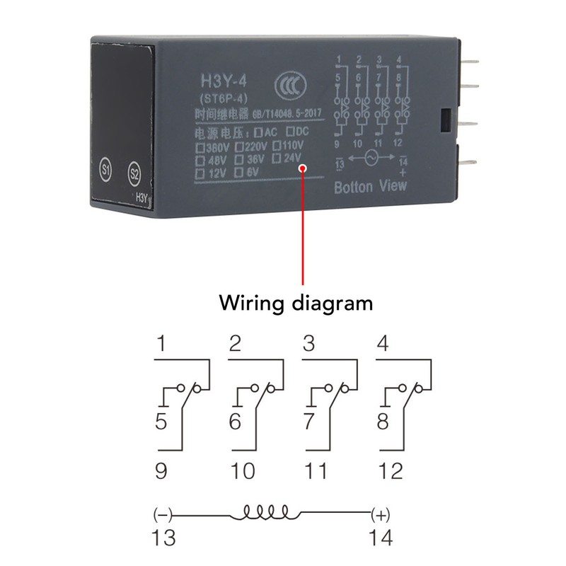 Delay Relay 4 Channel Digital Display Multifunctional Time Delay Relay