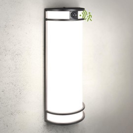 ASD 18 Inch Motion Sensor LED Outdoor Sconce Lights - 20W 3000K 4000K 5000K Black Exterior Lighting Fixtures, Dimmable Exterior Lights for House, Modern Patio Wall Light Fixture ETL