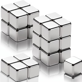 Neodymium Magnets, Pack of 25, Cube Magnet 10 mm, Strong Neodymium Cube Magnets, for Magnetic Board, Glass Board, Fridge, Whiteboard