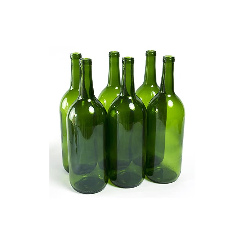 North Mountain Supply 1.5 Liter Glass Bordeaux Wine Bottle Flat-Bottomed